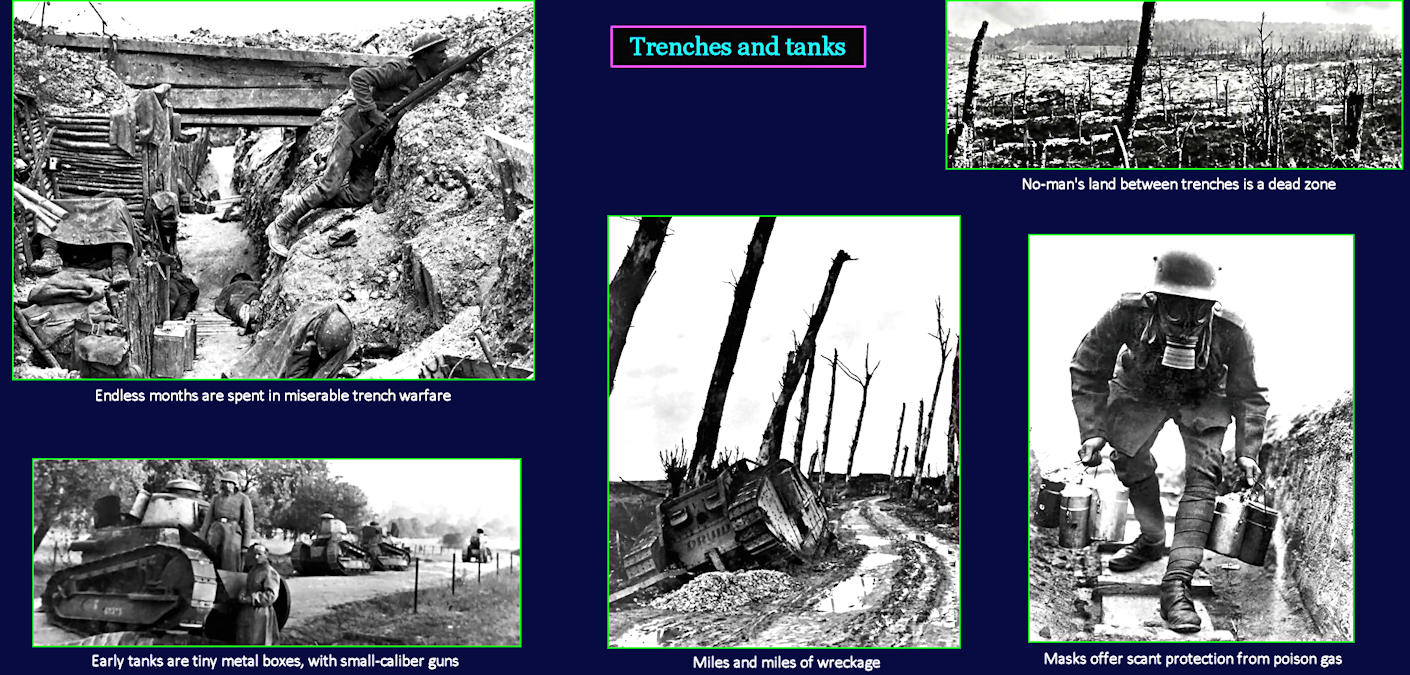 Tanks and gas attacks, WW1